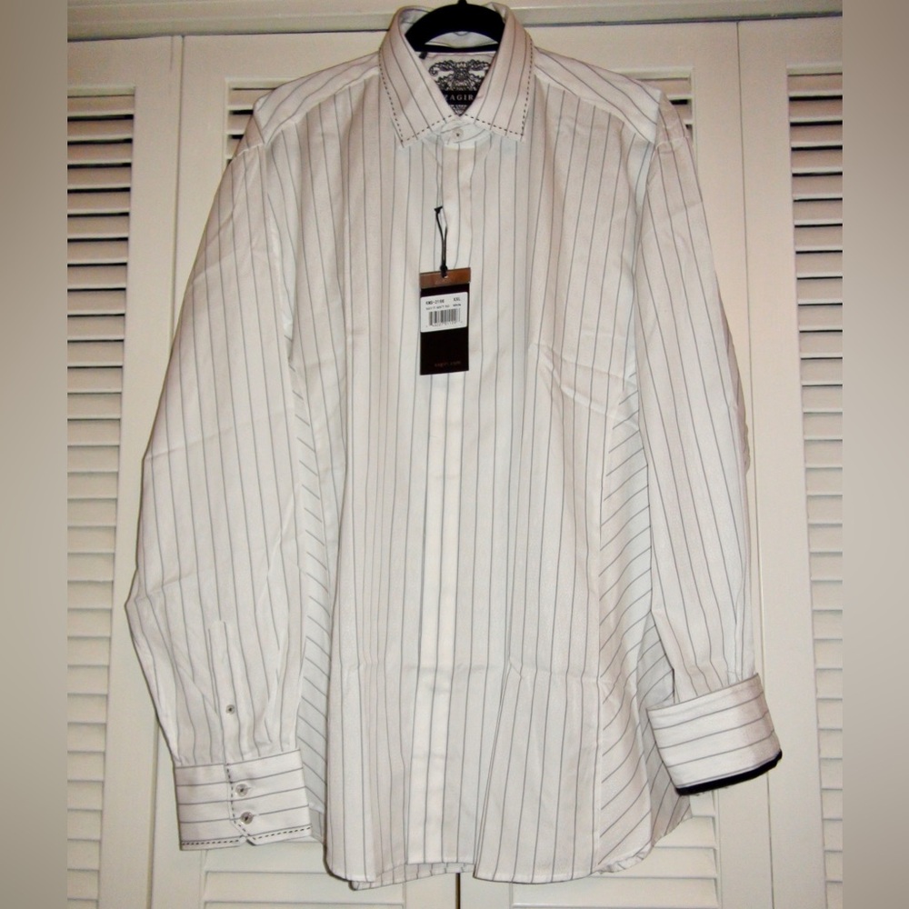 Zagiri Say It Ain't So Jacquard Striped Button Down Shirt